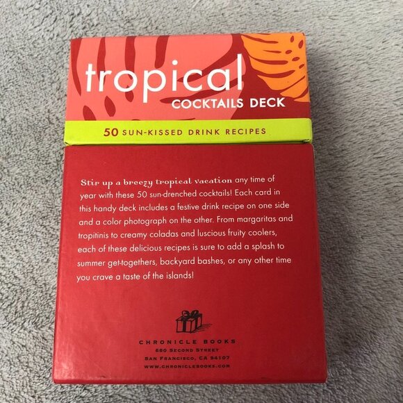 Tropical Cocktail Drink Recipe Cards Set of 50 - Picture 2 of 9